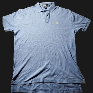 Polo by Ralph Lauren charcoal blue short sleeve shirt